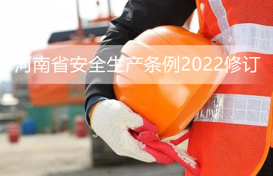 河南省安全生产条例2022修订