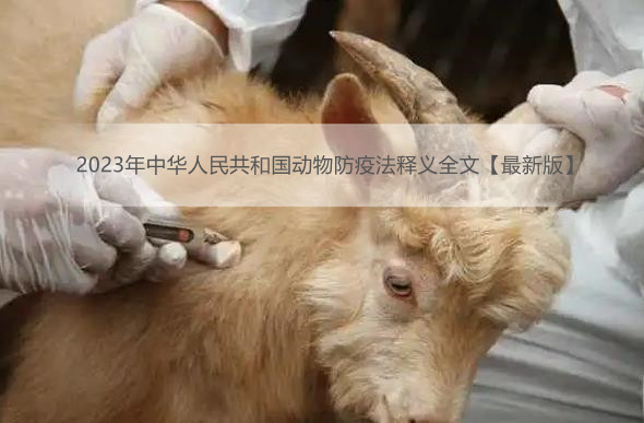 2023年中华人民共和国动物防疫法释义全文【最新版】