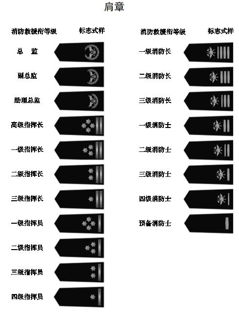 中华人民共和国消防救援衔标志式样和佩带办法