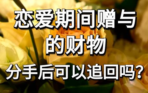 恋爱期间赠予的金钱能要回吗?