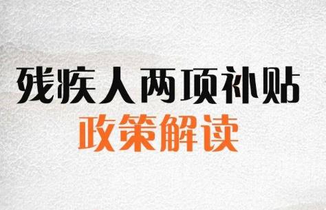 残疾人两项补贴2024最新标准